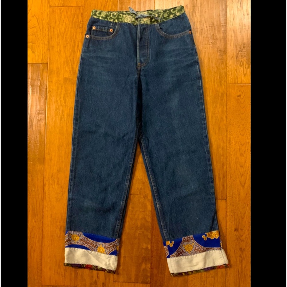 Bella Dahl cropped denim jeans, Upcycled styling!